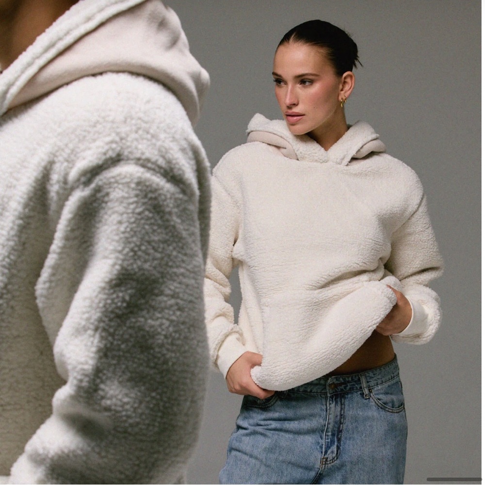 Talentless Cream Sherpa Hoodie